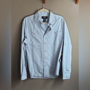 NWT Outdoor Trekking shirt Railriders in Glacier Blue UPF 30+ Men’s Small